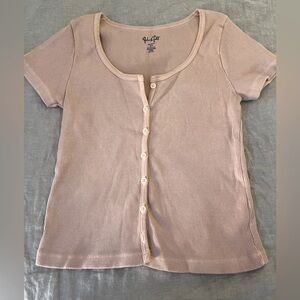 a baby pink short sleeve with buttons from pac sun
